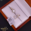 White gold english lock earrings #60483 White gold english lock earrings #60483