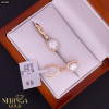 Rose gold english lock earrings #60486