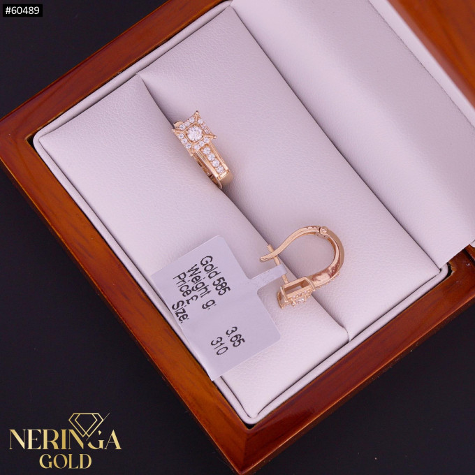 Rose gold english lock earrings #60489 Rose gold english lock earrings #60489