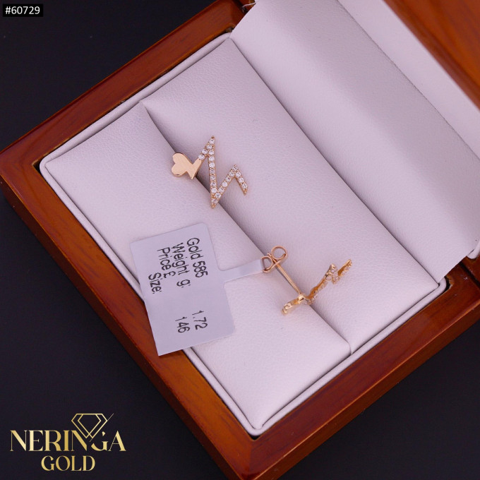 Rose gold stud earrings #60729 Rose gold stud earrings #60729