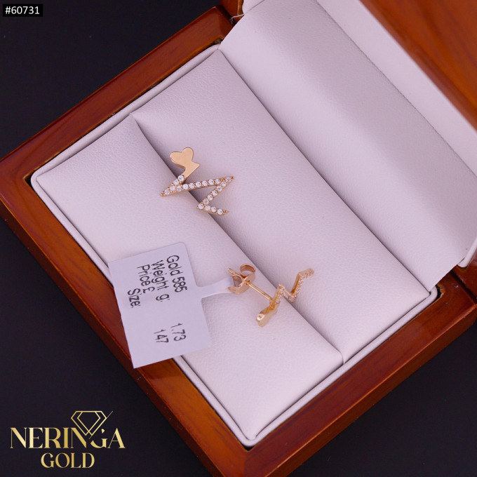 Rose gold stud earrings #60731 Rose gold stud earrings #60731
