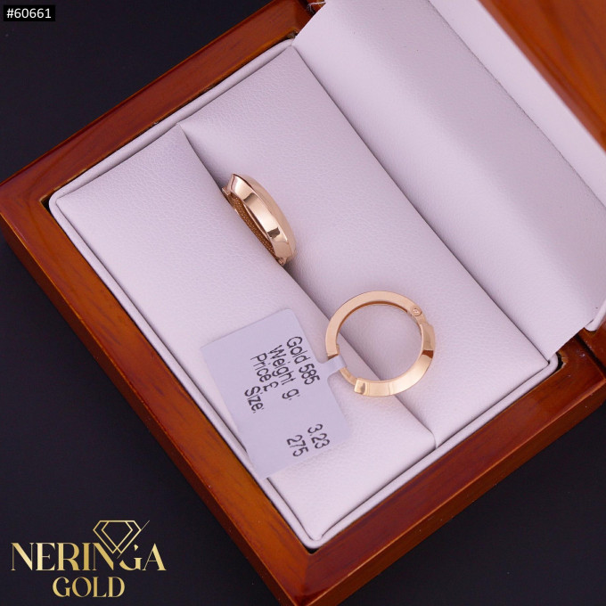 Rose gold hoop earrings #60661 Rose gold hoop earrings #60661