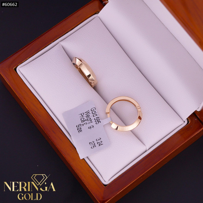 Rose gold hoop earrings #60662 Rose gold hoop earrings #60662