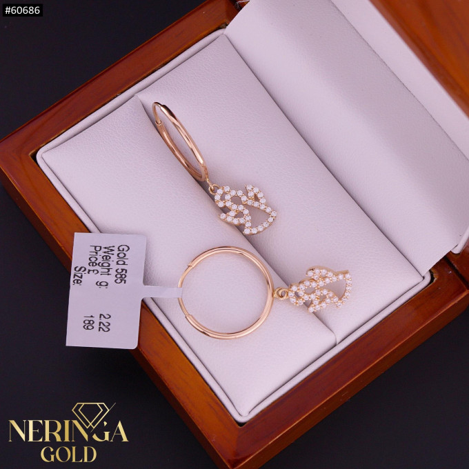 Rose gold hoop earrings #60686 Rose gold hoop earrings #60686