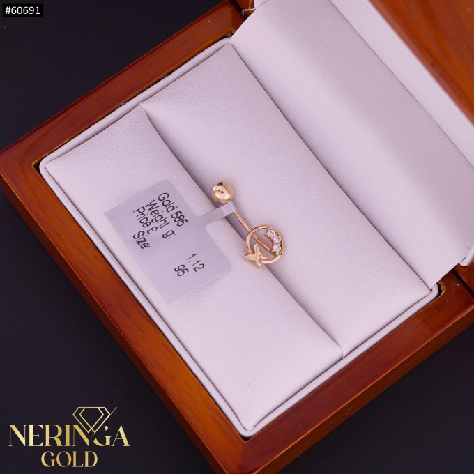 Rose gold navel piercing #60691 Rose gold navel piercing #60691