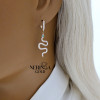 Rose gold english lock earrings #60588