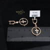 Rose gold english lock earrings #60563