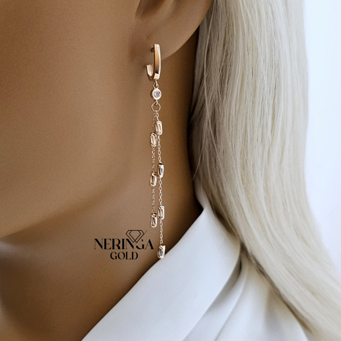 Rose gold english lock earrings #60609 Rose gold english lock earrings #60609