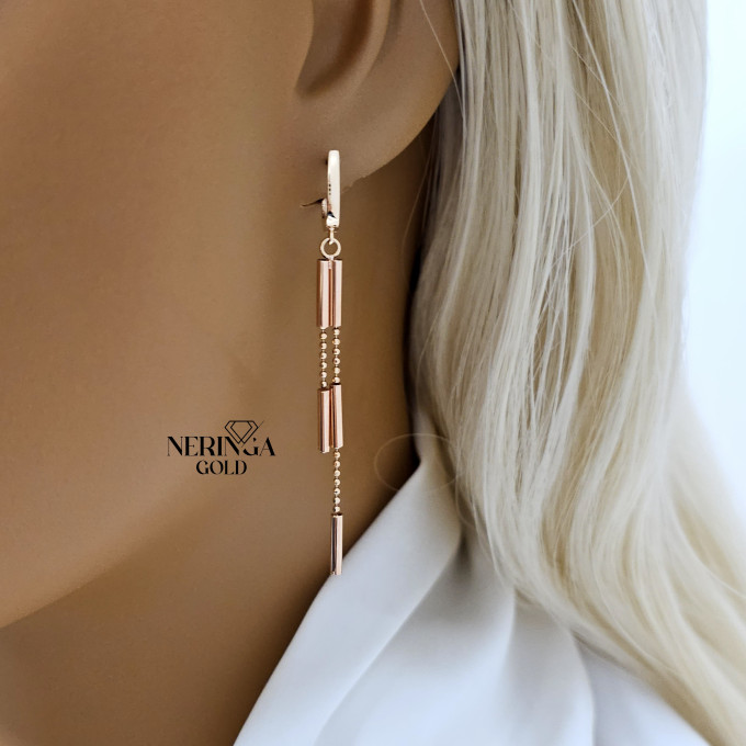 Rose gold english lock earrings #60597 Rose gold english lock earrings #60597
