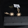 Rose gold english lock earrings #60572
