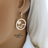 Rose gold english lock earrings #60602 Rose gold english lock earrings #60602