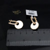 Rose gold english lock earrings #60552