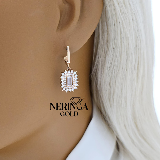 Rose gold english lock earrings #60566 Rose gold english lock earrings #60566