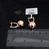 Rose gold english lock earrings #60565