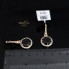 White rose gold english lock earrings #60544 White rose gold english lock earrings #60544