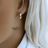 Rose gold hoop earrings #60680