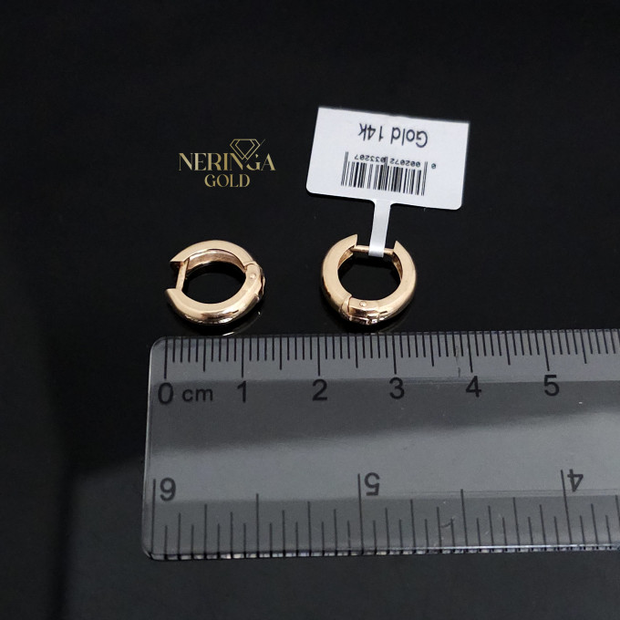 Rose gold hoop earrings #60680