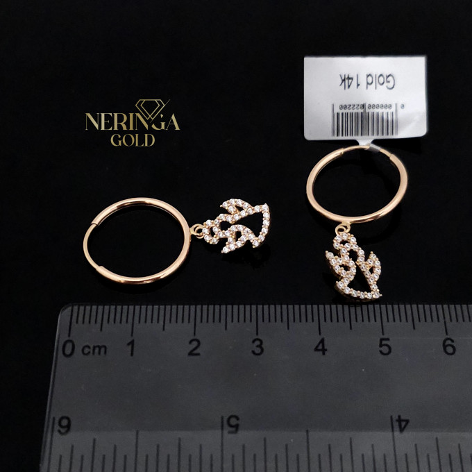 Rose gold hoop earrings #60686 Rose gold hoop earrings #60686