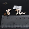 Rose gold stud earrings #60719