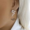 Rose gold stud earrings #60719