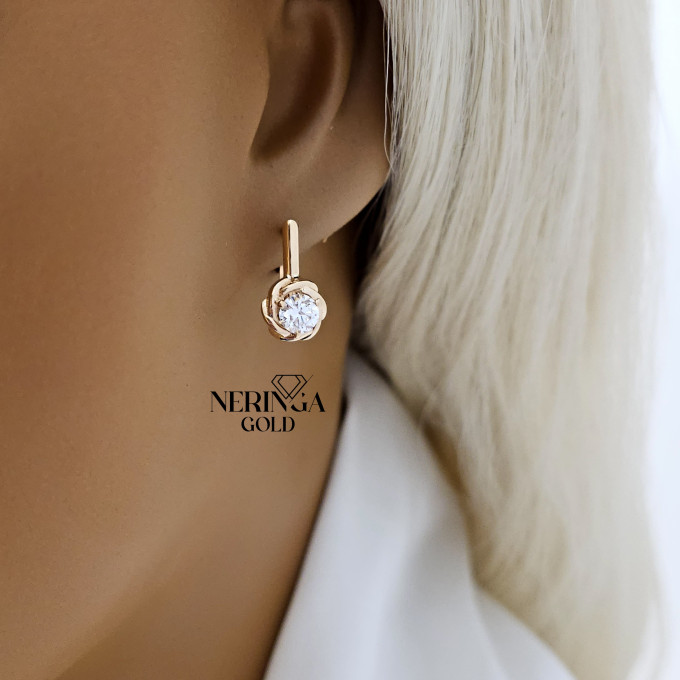 Rose gold english lock earrings #62137 Rose gold english lock earrings #62137