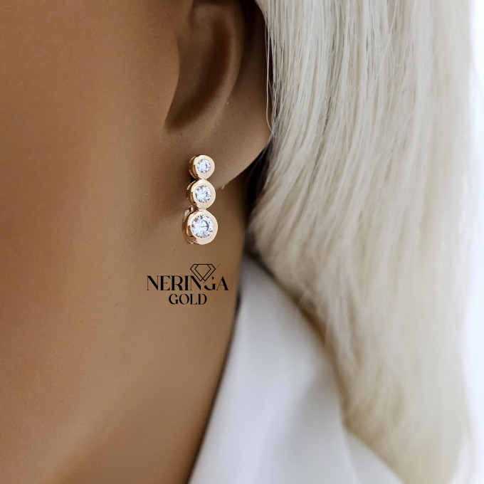 Rose gold english lock earrings #62135 Rose gold english lock earrings #62135