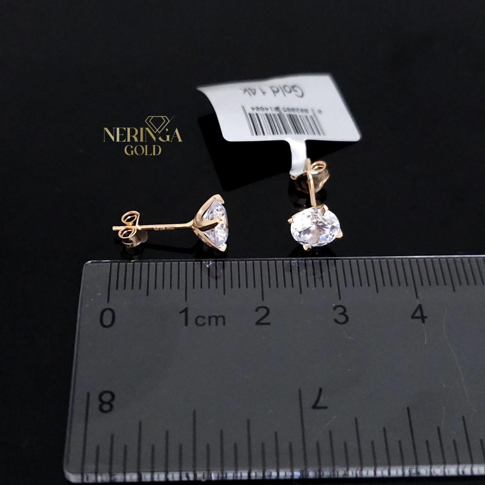 Rose gold stud earrings #62297