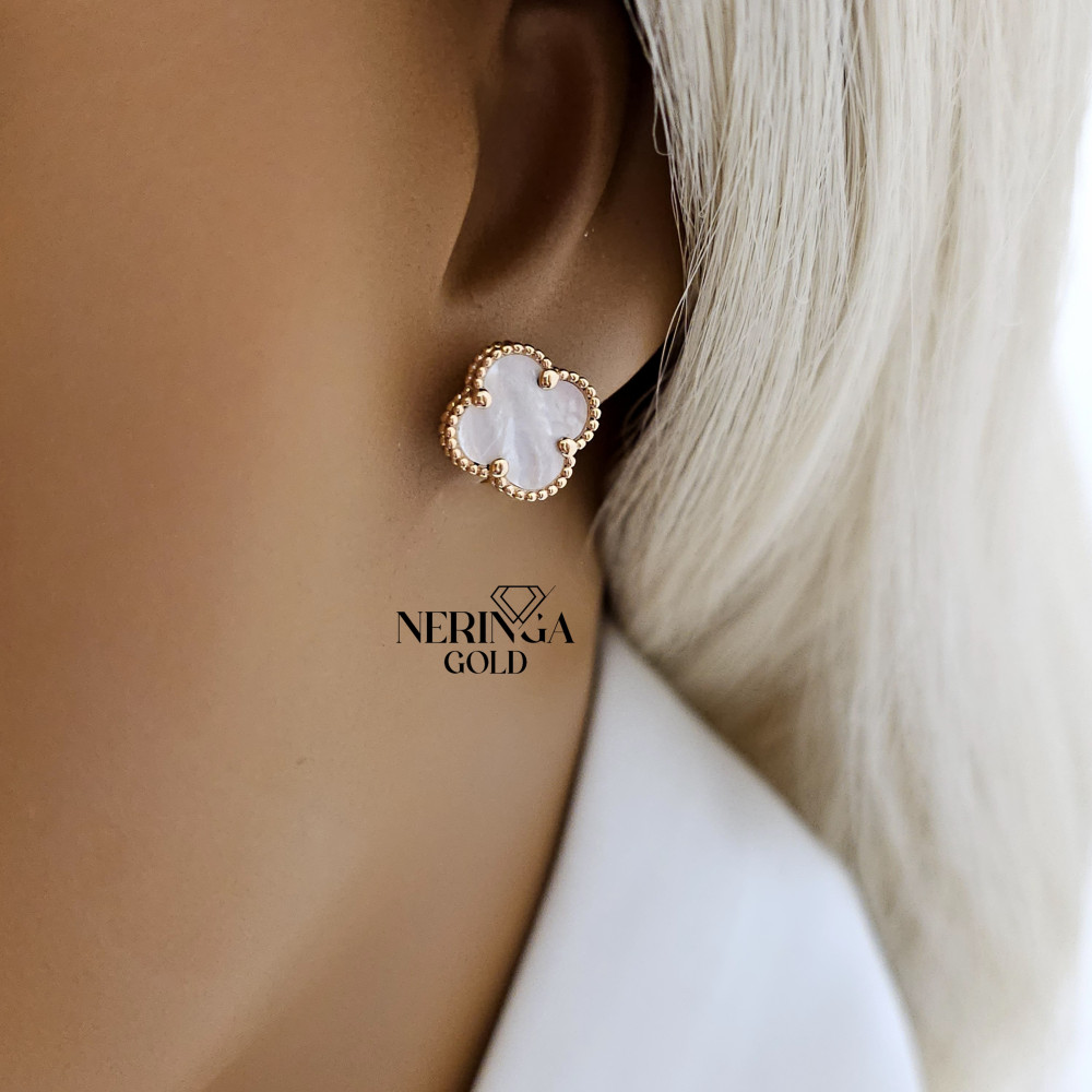 Rose gold stud earrings #62285