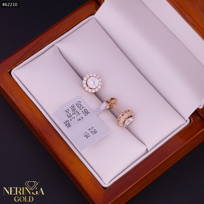 Rose gold stud earrings #62210 Rose gold stud earrings #62210