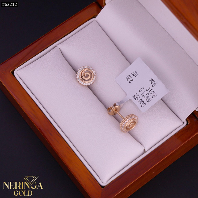 Rose gold stud earrings #62212 Rose gold stud earrings #62212