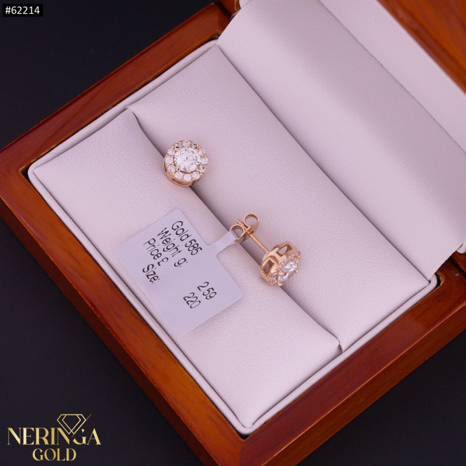 Rose gold stud earrings #62214 Rose gold stud earrings #62214