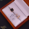 Rose gold stud earrings #62230