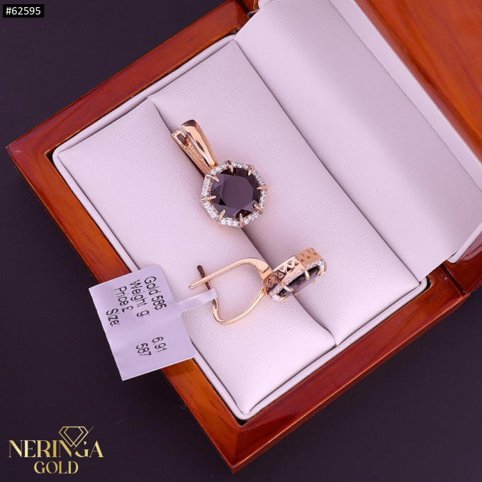 Rose gold english lock earrings #62595 Rose gold english lock earrings #62595