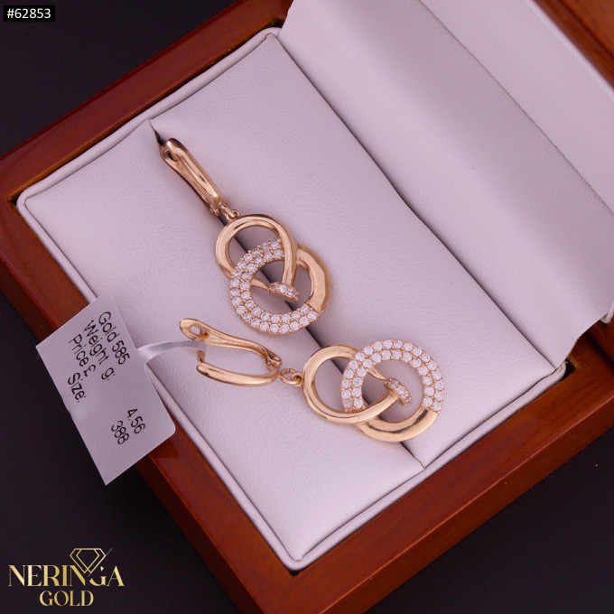 Rose gold english lock earrings #62853 Rose gold english lock earrings #62853