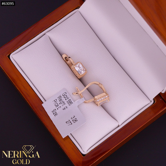 Rose gold english lock earrings #63095 Rose gold english lock earrings #63095