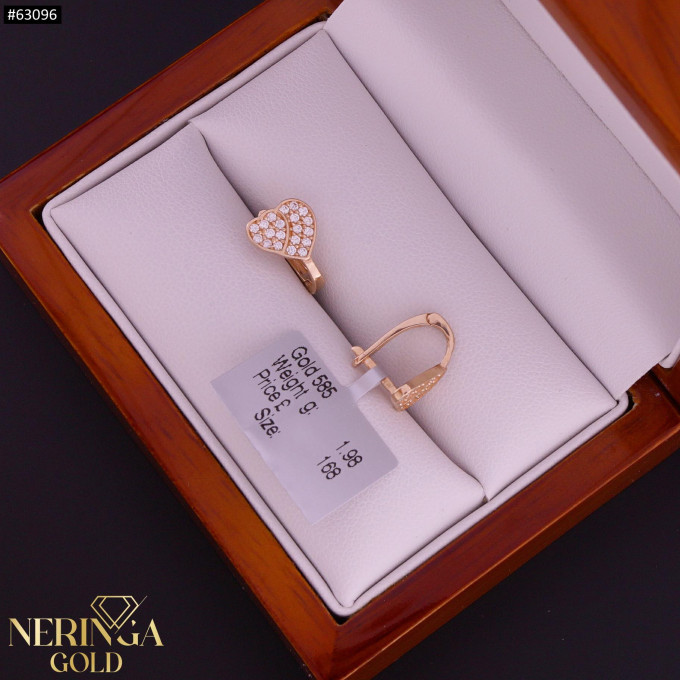 Rose gold children earrings #63096