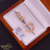 Rose gold hoop earrings #63103