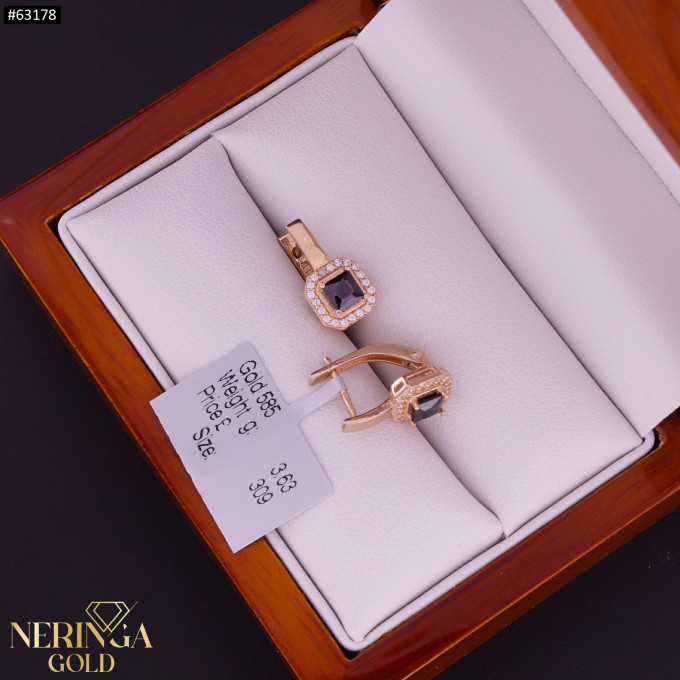 Rose gold english lock earrings #63178 Rose gold english lock earrings #63178