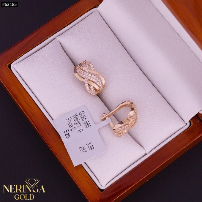 Rose gold english lock earrings #63185 Rose gold english lock earrings #63185