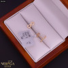 Rose gold stud earrings #63153
