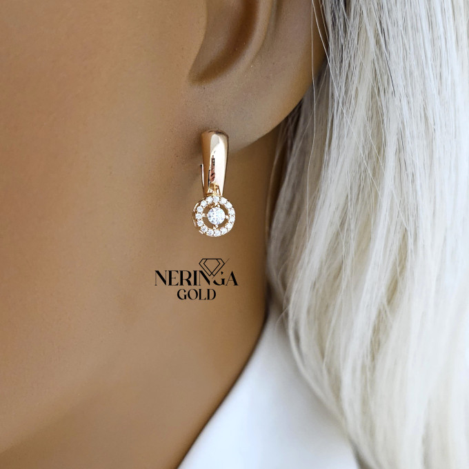 Rose gold english lock earrings #62530 Rose gold english lock earrings #62530