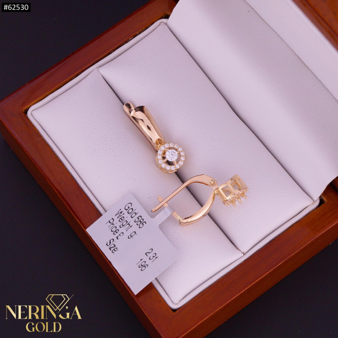Rose gold english lock earrings #62530 Rose gold english lock earrings #62530