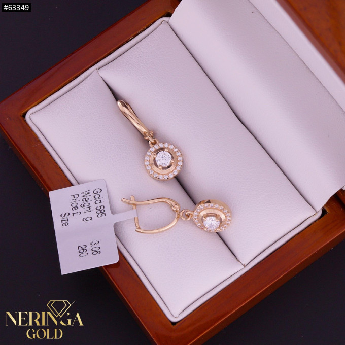 Rose gold english lock earrings #63349 Rose gold english lock earrings #63349