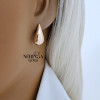 Rose gold stud earrings #62503