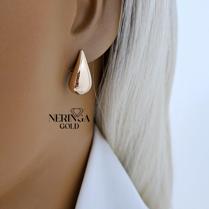 Rose gold stud earrings #62503