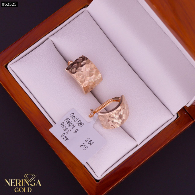 Rose gold english lock earrings #62525 Rose gold english lock earrings #62525