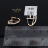 White rose gold english lock earrings #63650 White rose gold english lock earrings #63650