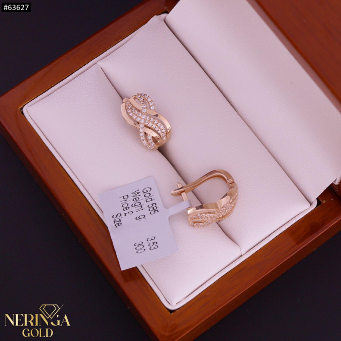 Rose gold english lock earrings #63627 Rose gold english lock earrings #63627