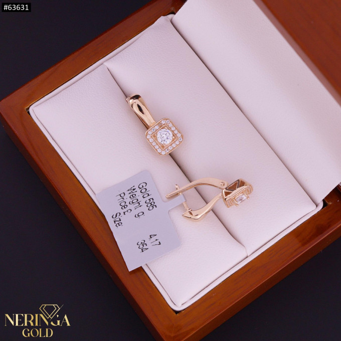 Rose gold english lock earrings #63631 Rose gold english lock earrings #63631