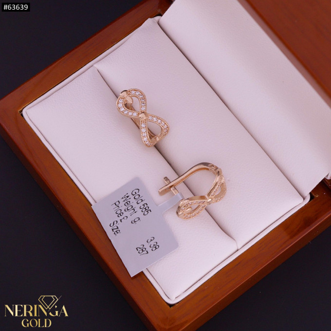Rose gold english lock earrings #63639 Rose gold english lock earrings #63639